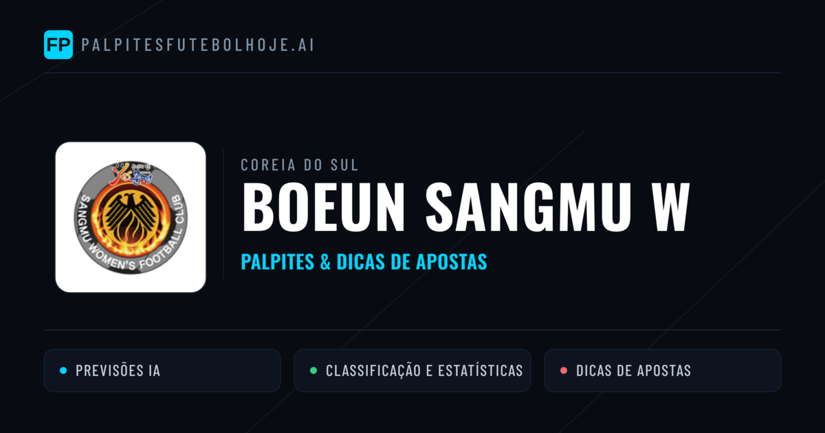 Boeun Sangmu W Palpites & Estatísticas