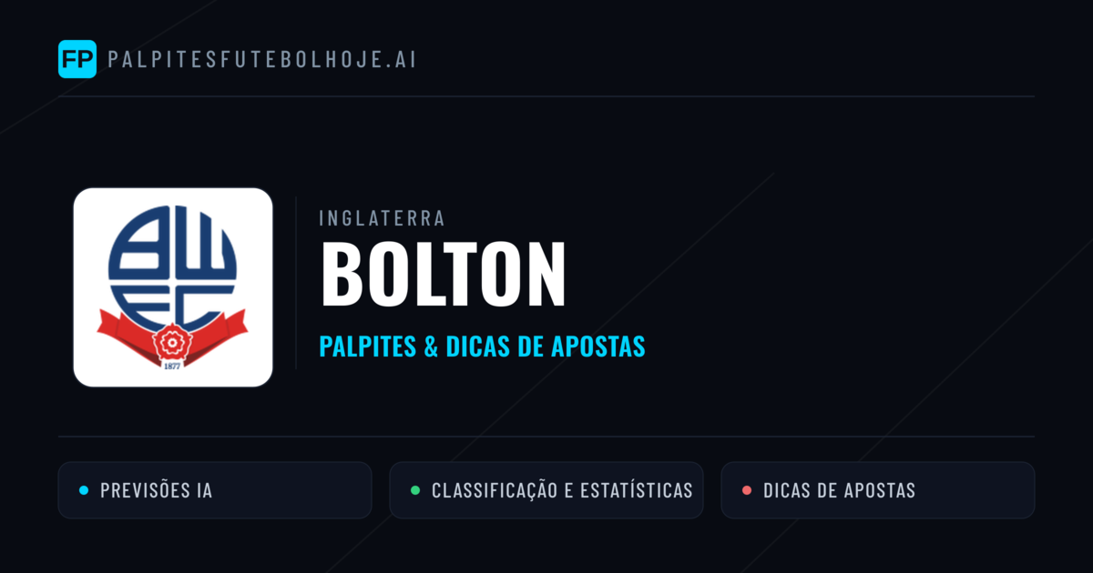 Bolton Palpites & Estatísticas