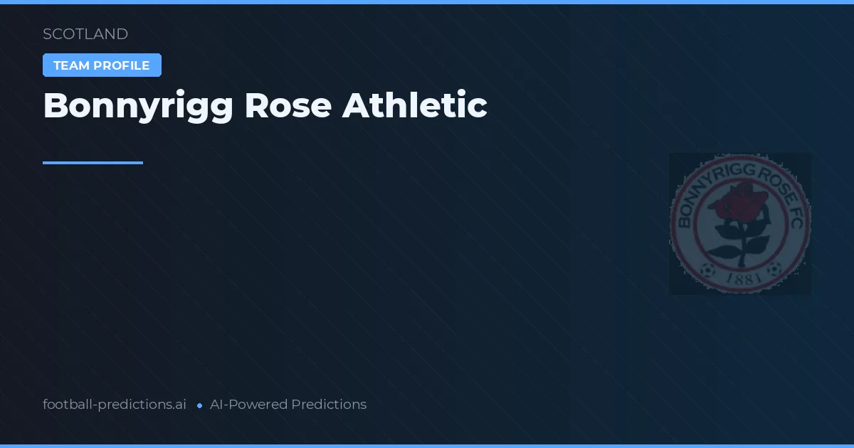 Bonnyrigg Rose Athletic Palpites & Estatísticas