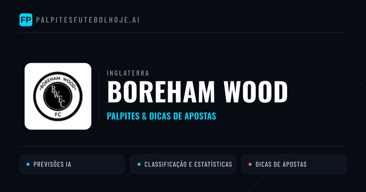 Boreham Wood Palpites & Estatísticas