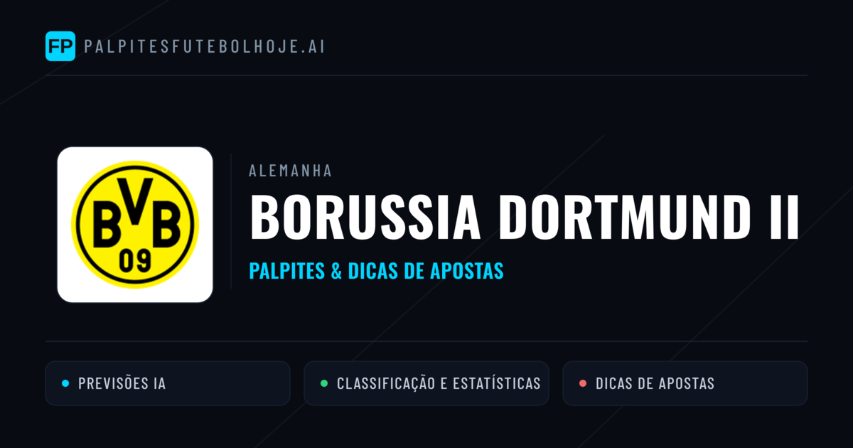 Borussia Dortmund II Palpites & Estatísticas