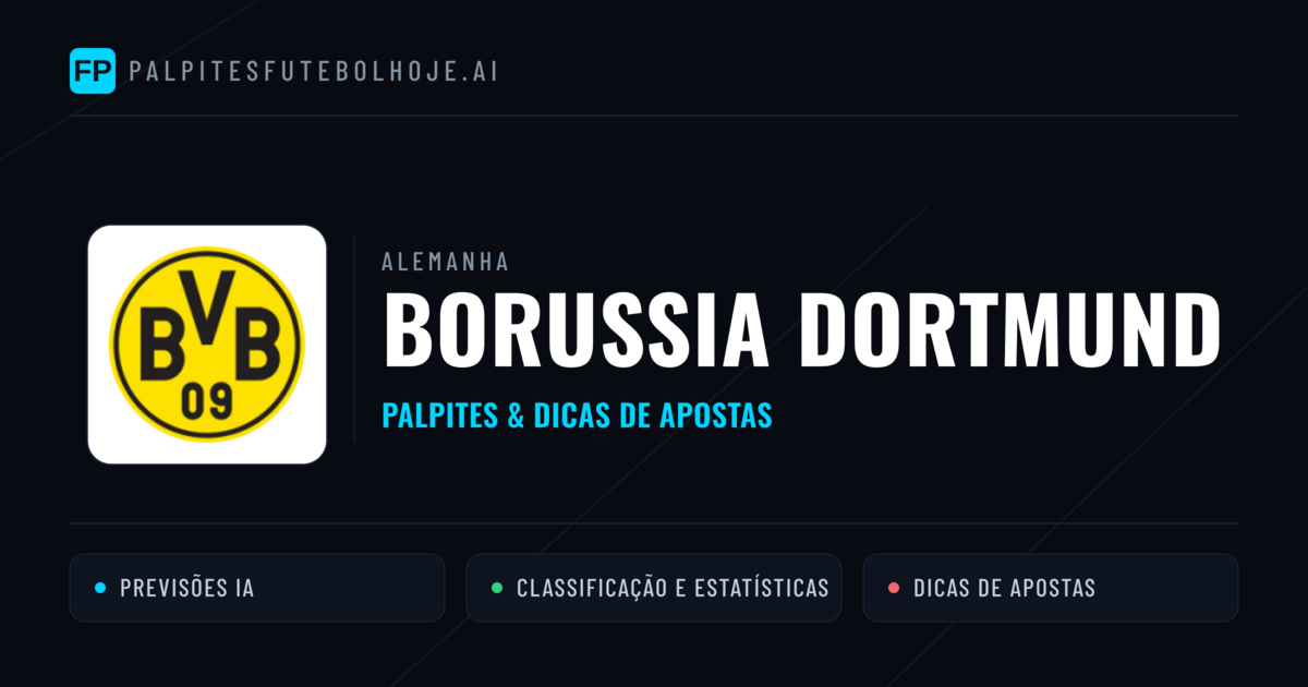 Borussia Dortmund Palpites & Estatísticas