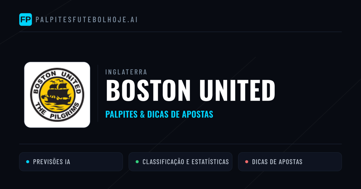 Boston United Palpites & Estatísticas
