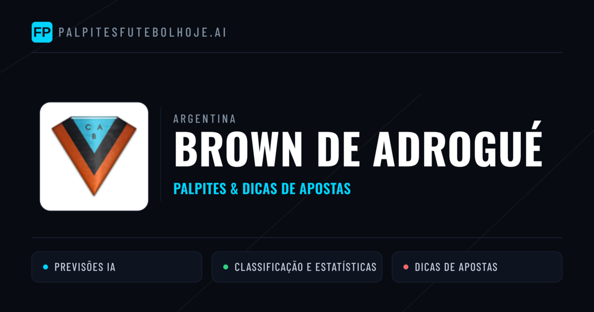 Brown de Adrogué Palpites & Estatísticas