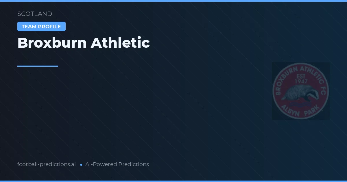 Athletic de Broxburn Palpites & Estatísticas