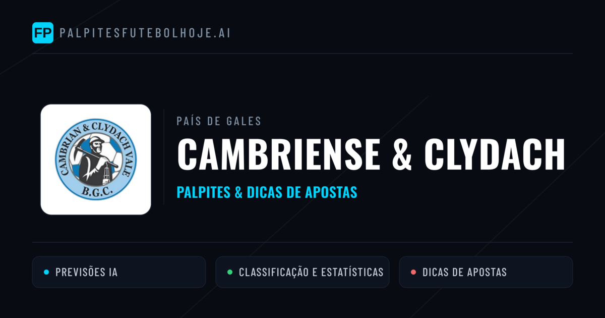 Cambriense & Clydach Palpites & Estatísticas