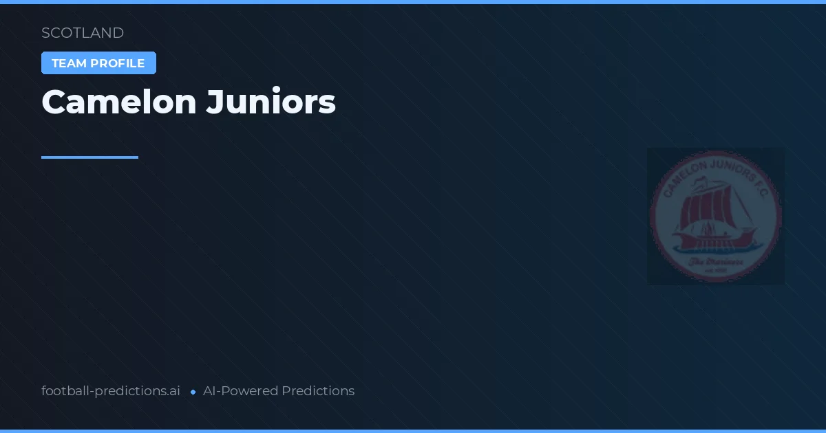 Camelon Juniors Palpites & Estatísticas