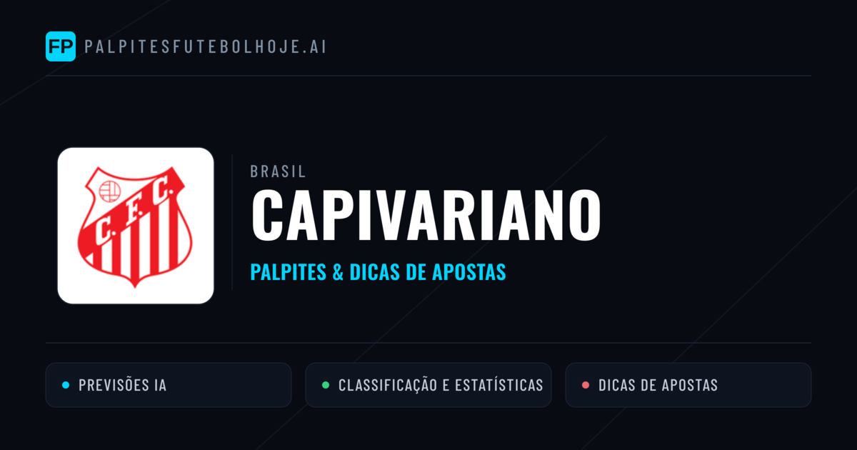 Capivariano Palpites & Estatísticas