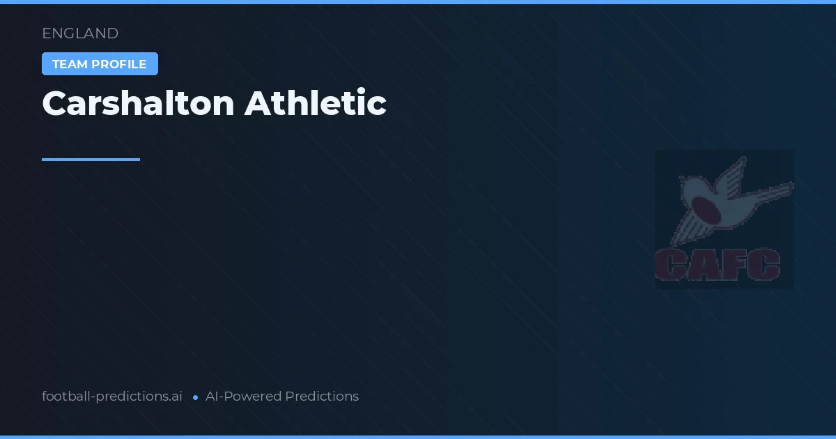 Carshalton Athletic Palpites & Estatísticas
