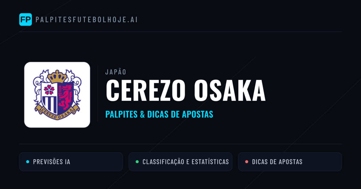 Cerezo Osaka Palpites & Estatísticas