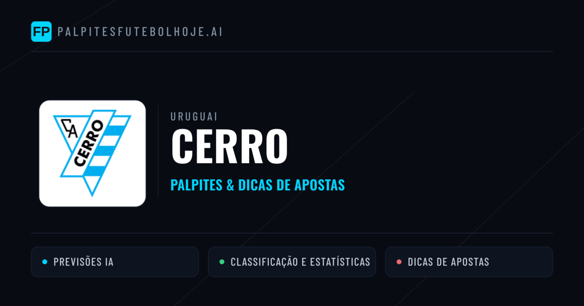 Cerro Palpites & Estatísticas