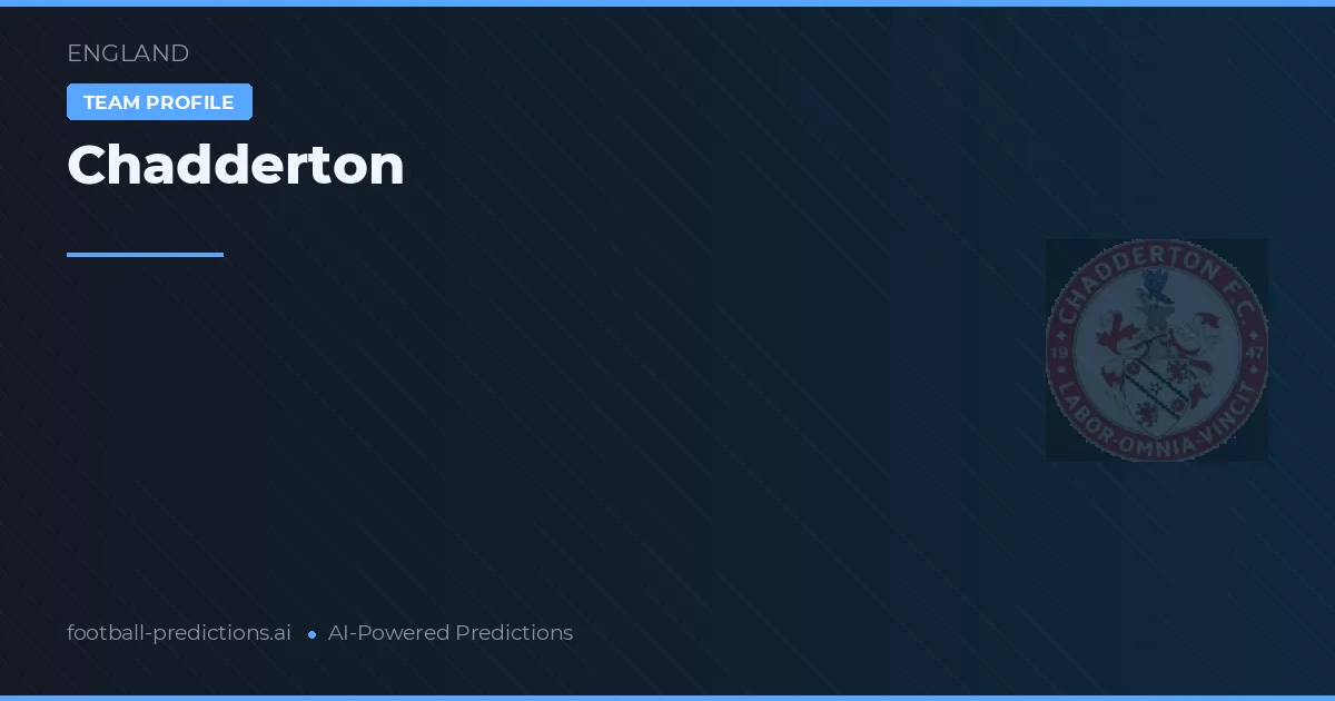Chadderton Palpites & Estatísticas