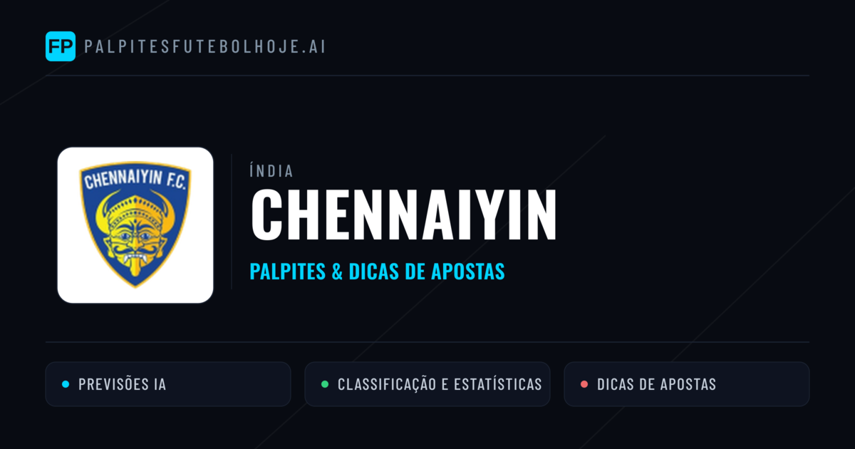 Chennaiyin Palpites & Estatísticas