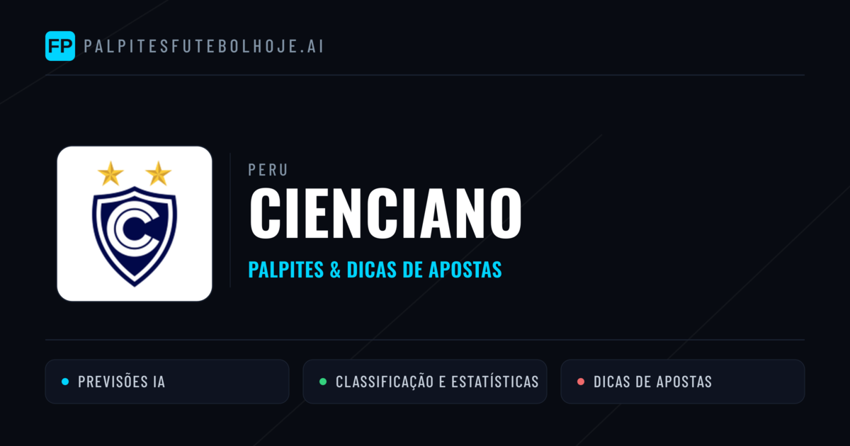 Cienciano Palpites & Estatísticas