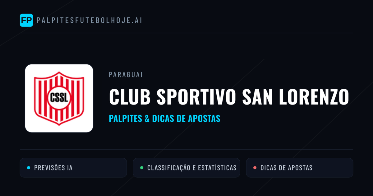 Club Sportivo San Lorenzo Palpites & Estatísticas