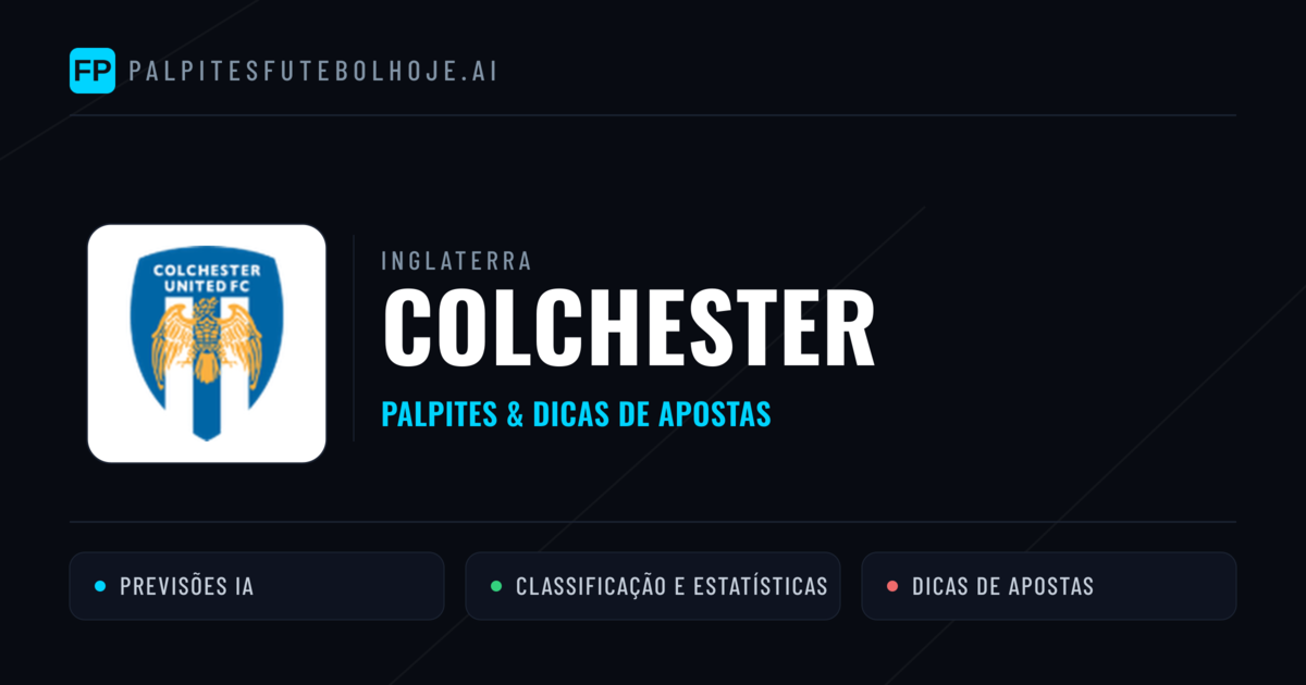 Colchester Palpites & Estatísticas