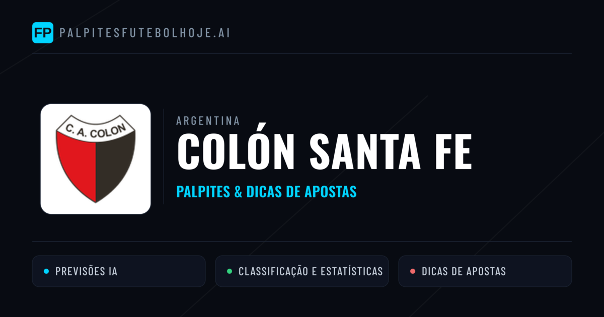 Colón Santa Fe Palpites & Estatísticas
