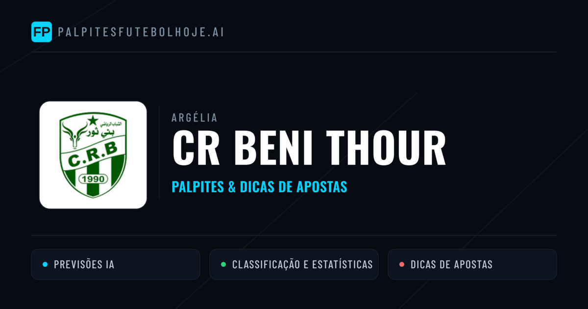 CR Beni Thour Palpites & Estatísticas