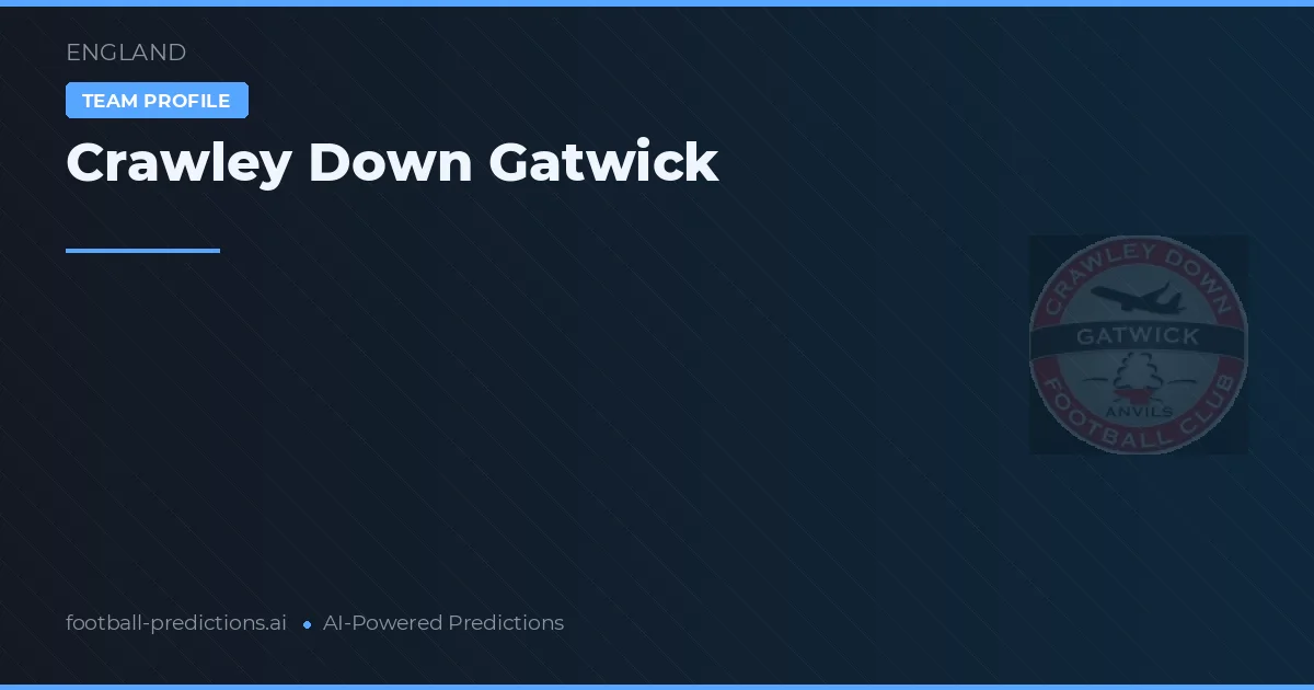 Crawley Down Gatwick Palpites & Estatísticas