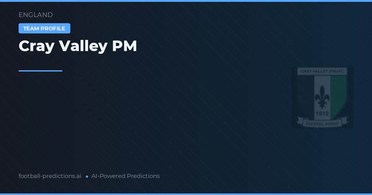 Cray Valley PM Palpites & Estatísticas
