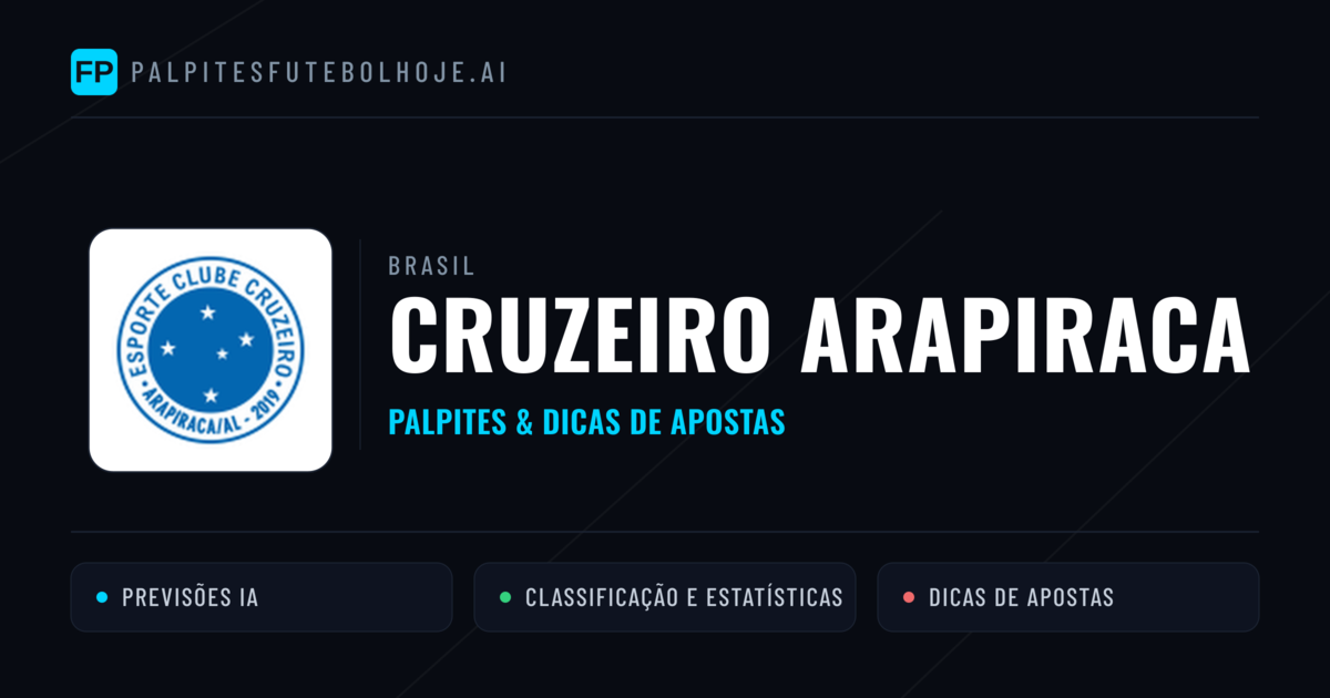 Cruzeiro Arapiraca Palpites & Estatísticas