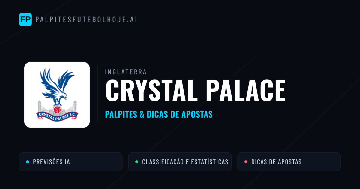 Crystal Palace Palpites & Estatísticas