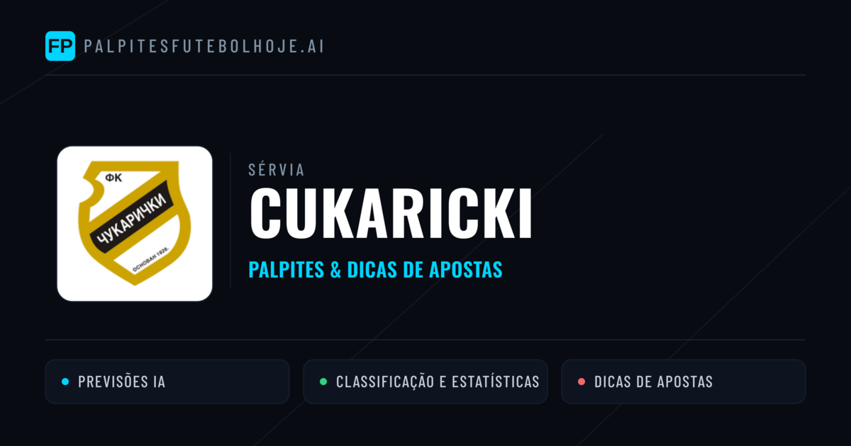 Cukaricki Palpites & Estatísticas