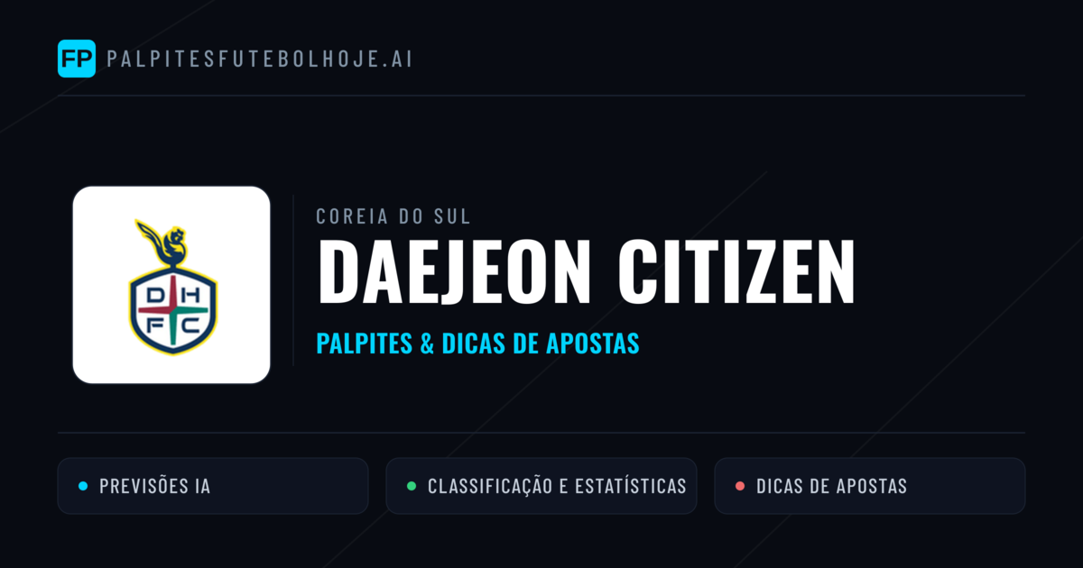 Daejeon Citizen Palpites & Estatísticas