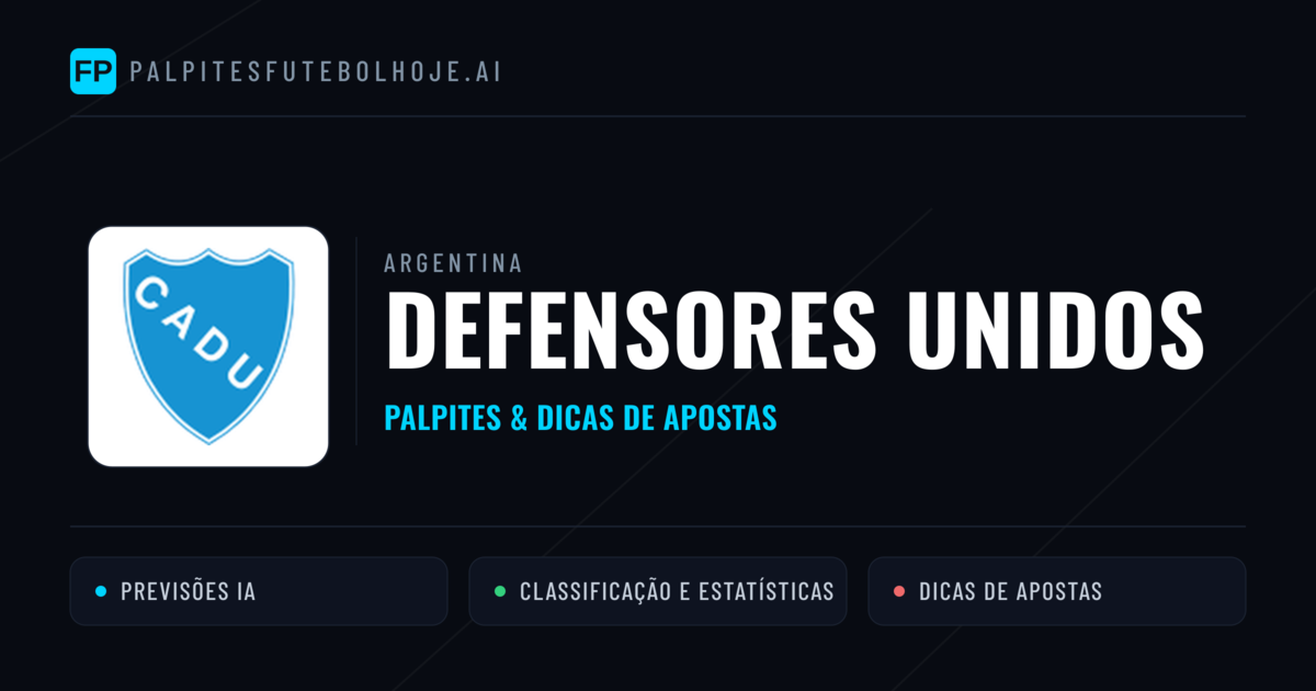 Defensores Unidos Palpites & Estatísticas