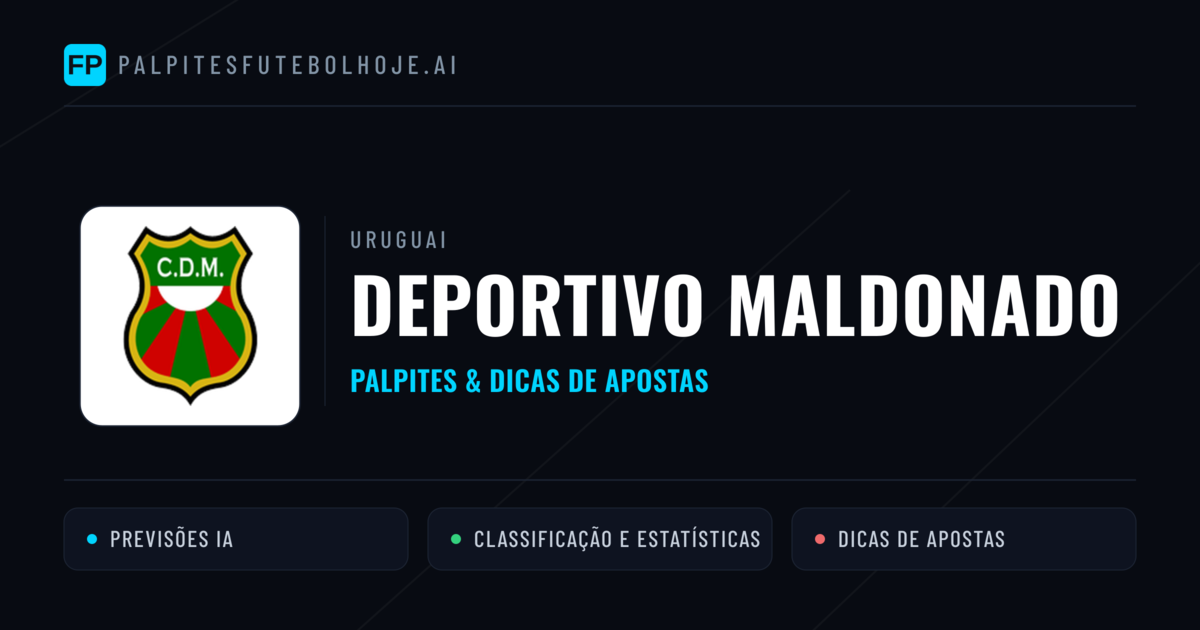 Deportivo Maldonado Palpites & Estatísticas