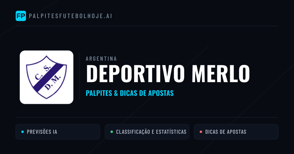 Deportivo Merlo Palpites & Estatísticas