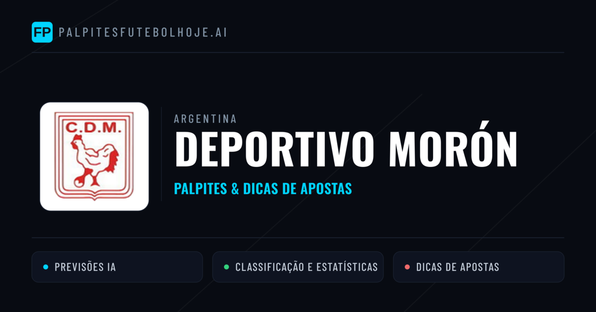 Deportivo Morón Palpites & Estatísticas