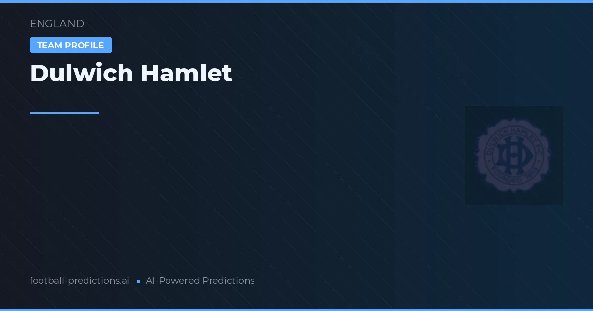 Dulwich Hamlet Palpites & Estatísticas