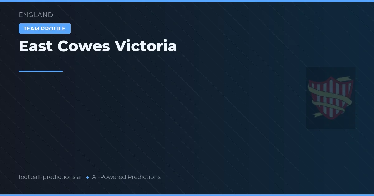 East Cowes Victoria Palpites & Estatísticas
