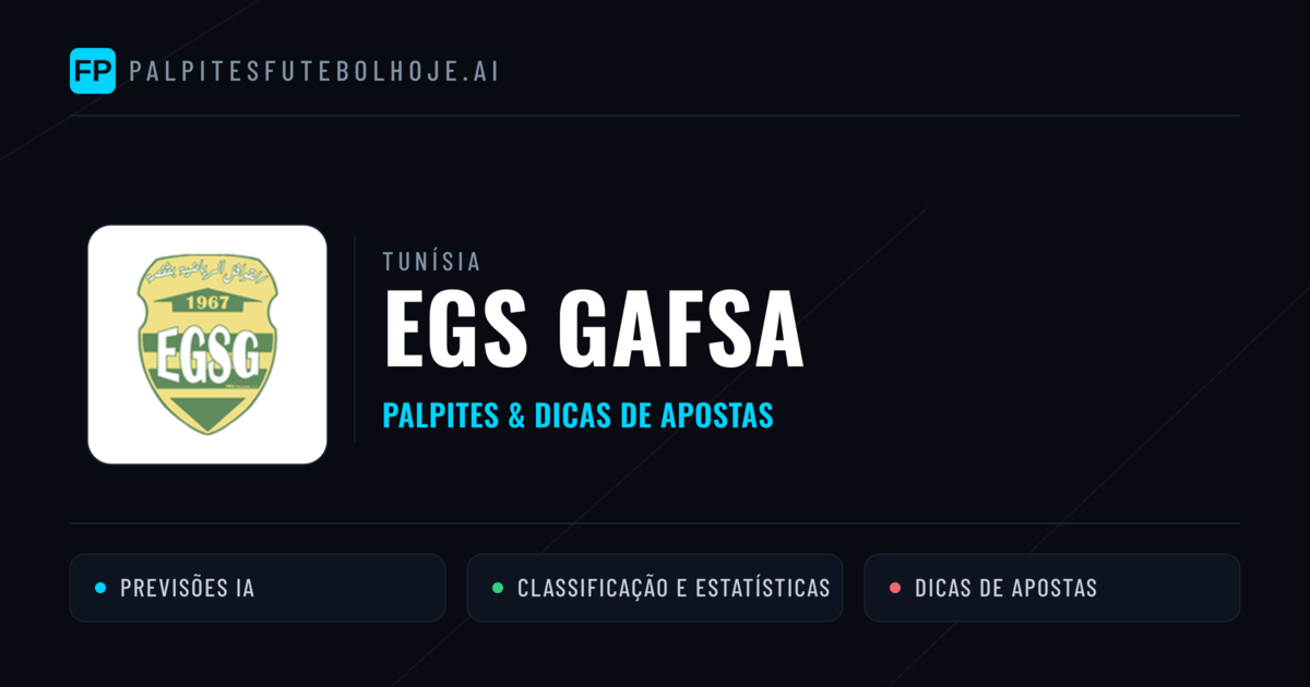EGS Gafsa Palpites & Estatísticas