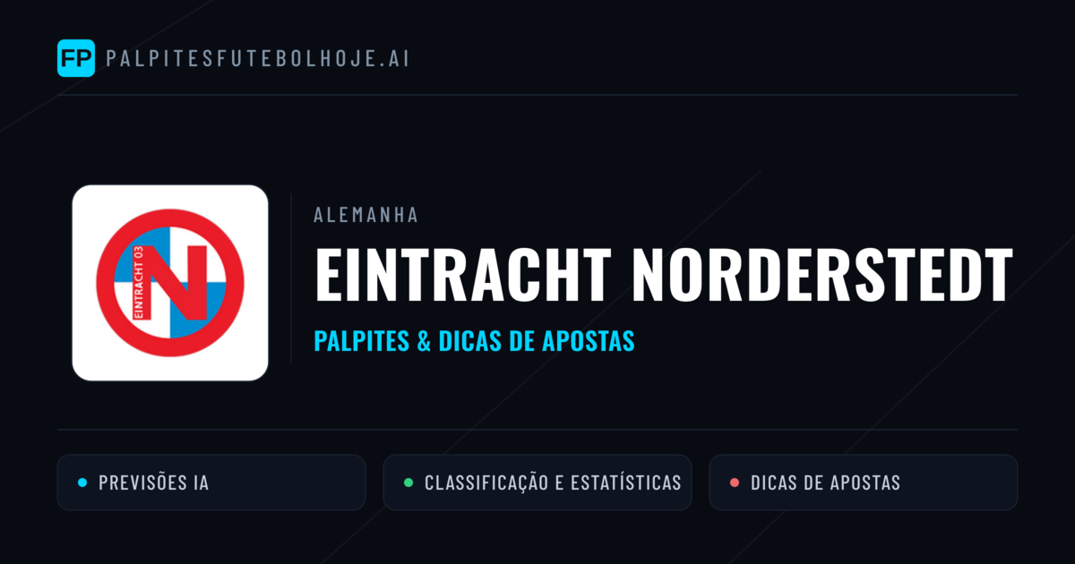 Eintracht Norderstedt Palpites & Estatísticas