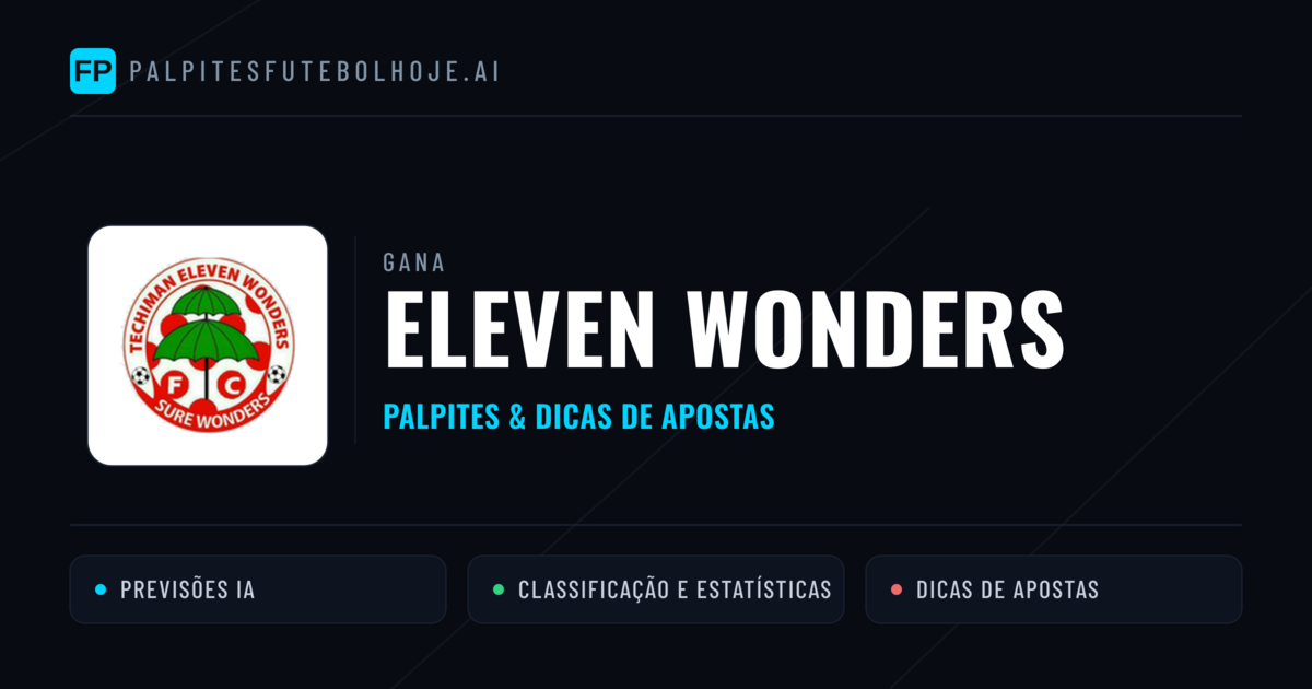Eleven Wonders Palpites & Estatísticas