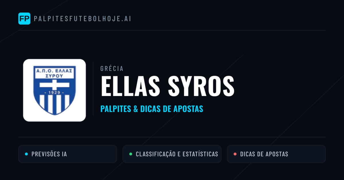 Ellas Syros Palpites & Estatísticas