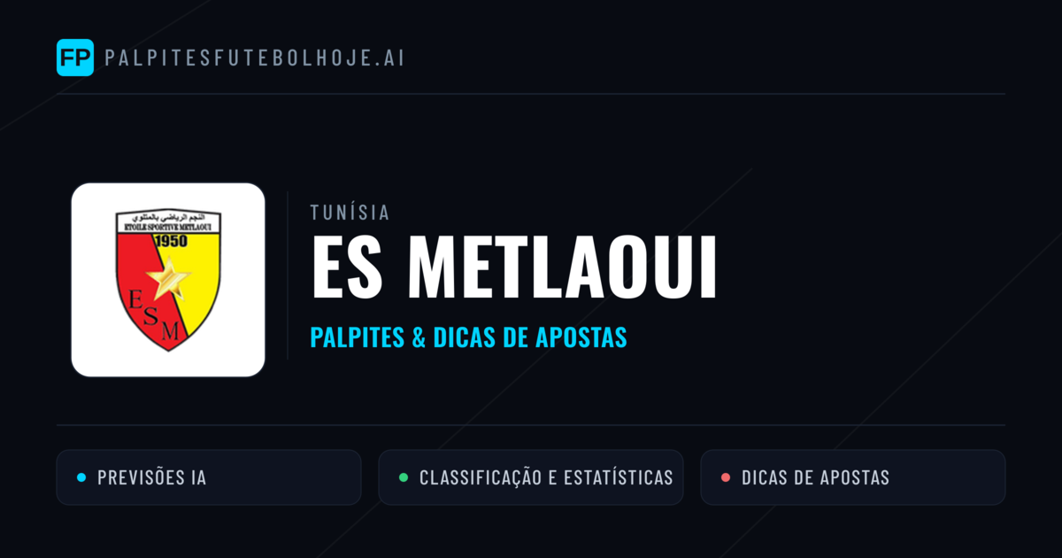 ES Metlaoui Palpites & Estatísticas