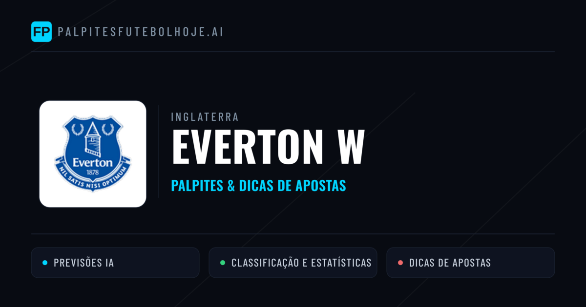 Everton W Palpites & Estatísticas