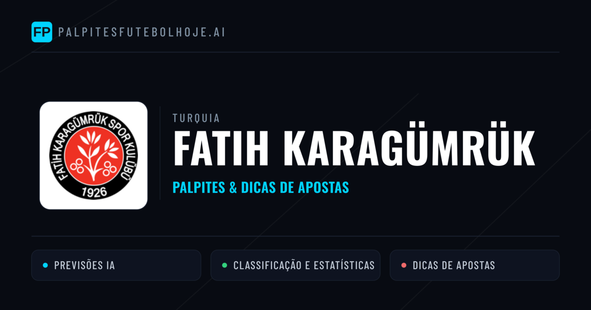 Fatih Karagümrük Palpites & Estatísticas