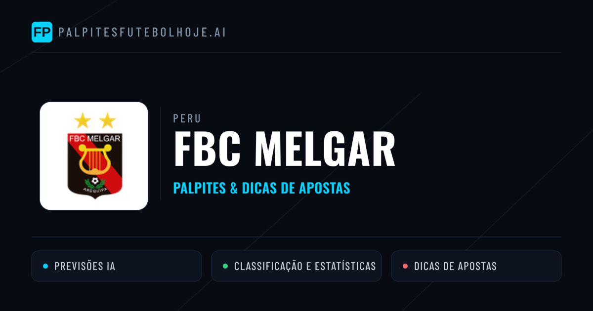 FBC Melgar Palpites & Estatísticas