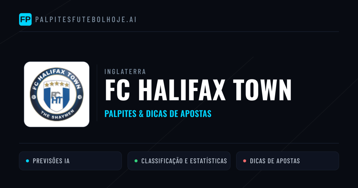 FC Halifax Town Palpites & Estatísticas