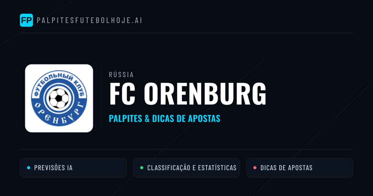 FC Orenburg Palpites & Estatísticas