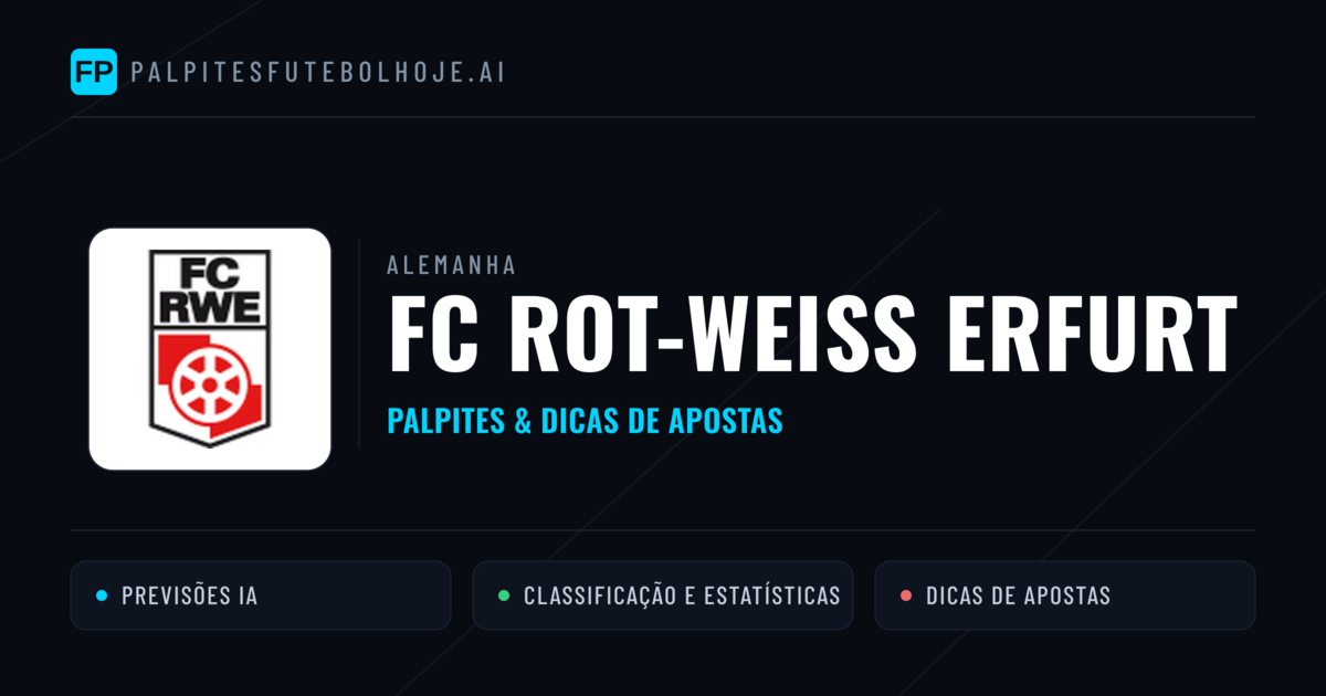 FC Rot-Weiß Erfurt Palpites & Estatísticas