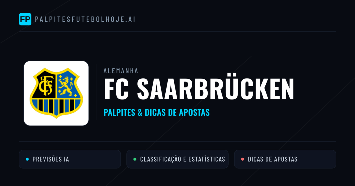 FC Saarbrücken Palpites & Estatísticas