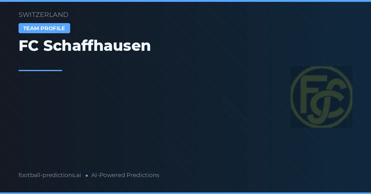 FC Schaffhausen Palpites & Estatísticas