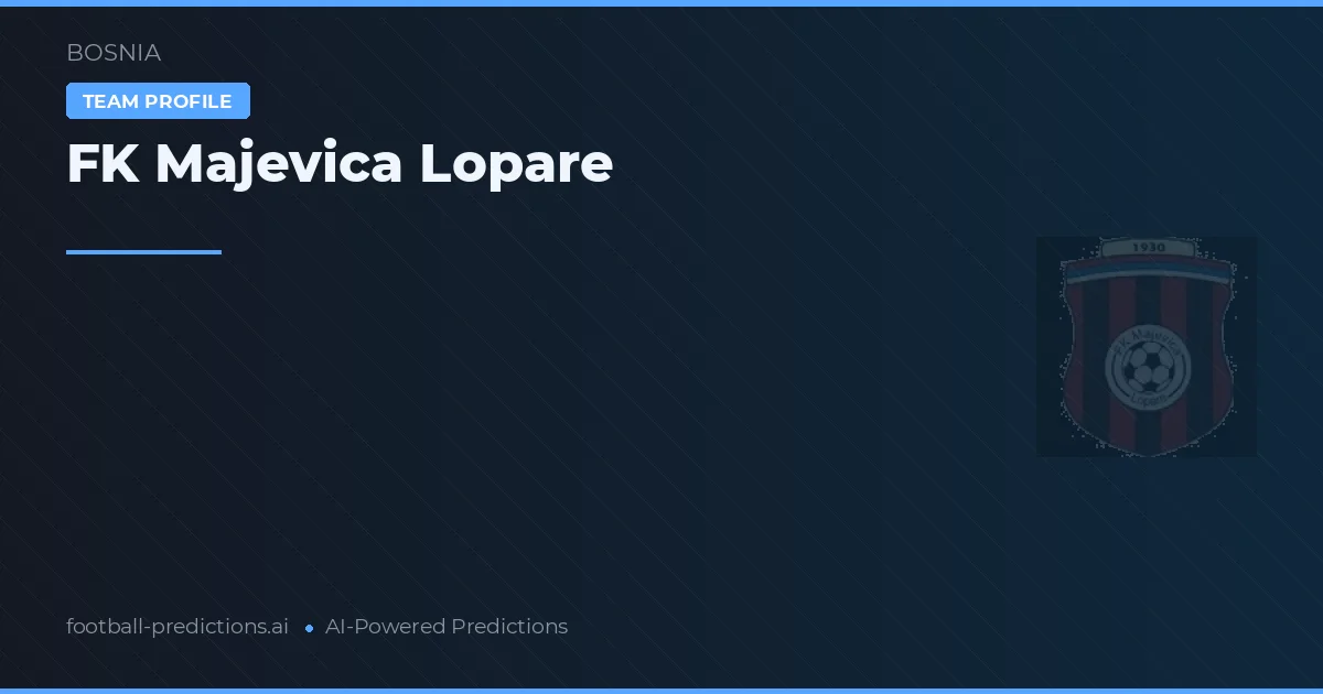 FK Majeviça Lopare Palpites & Estatísticas