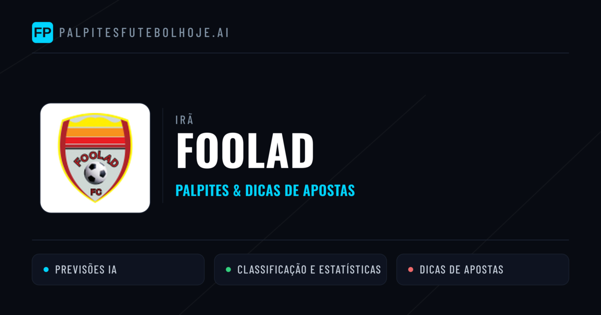 Foolad Palpites & Estatísticas