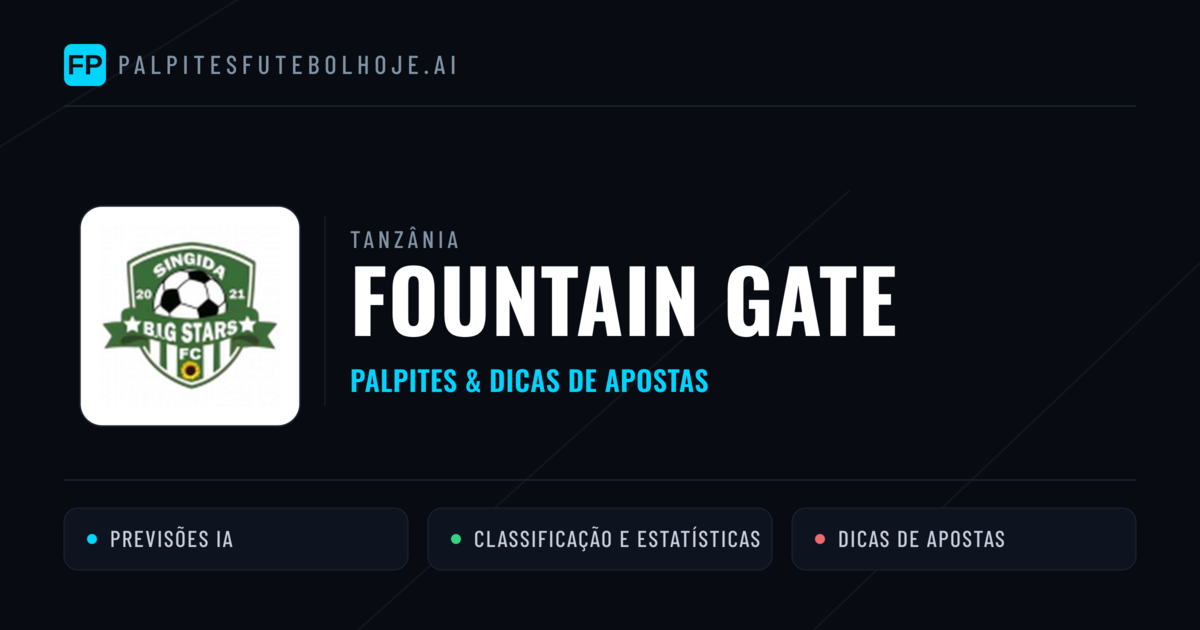 Fountain Gate Palpites & Estatísticas